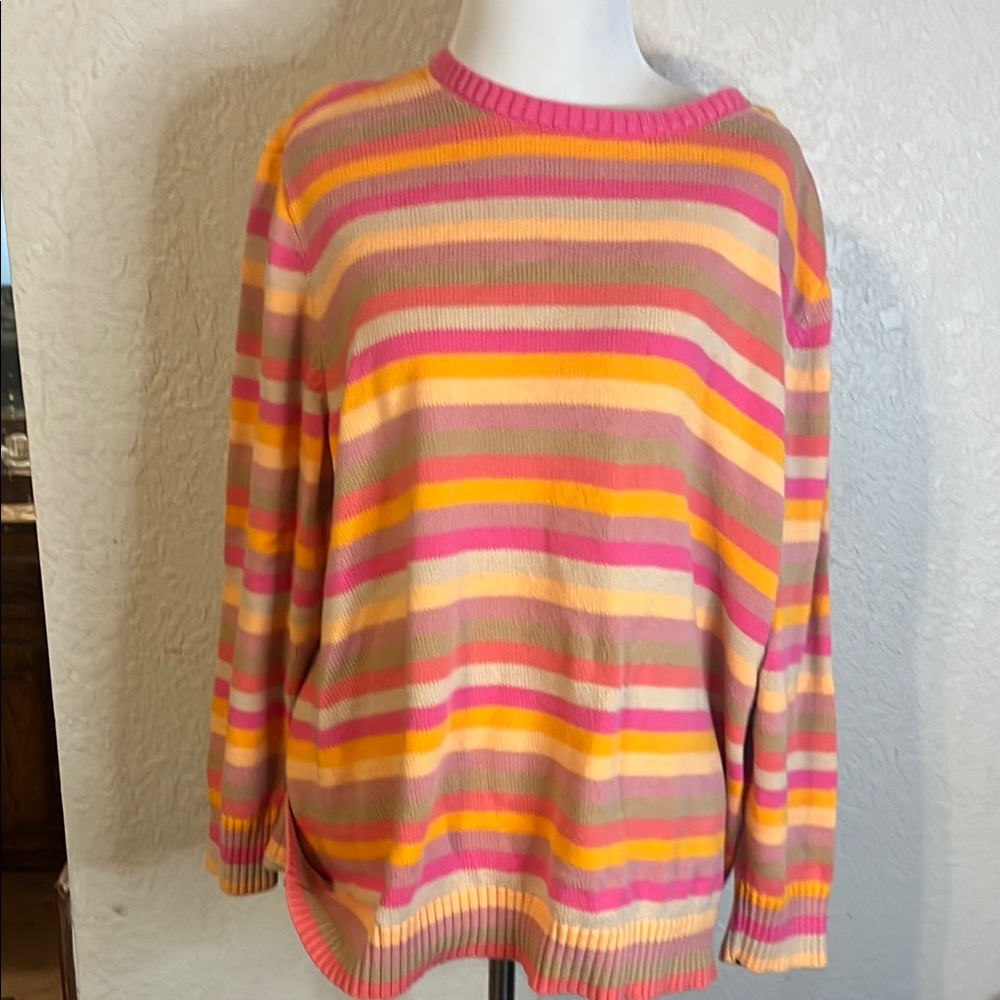 Striped Liz Claiborne Multicolor Sweater
